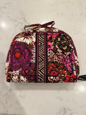 Vera Bradley Purple Floral Quilted Travel Jewelry Case